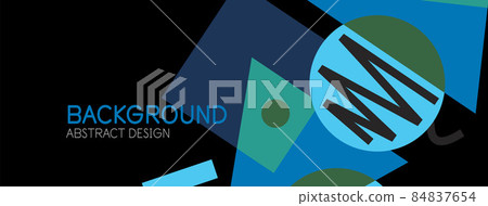 Abstract background. Blocks, lines, triangles, circles composition. Techno or business concept for wallpaper, banner, background, landing page Abstract background. Blocks, lines, triangles, circles composition. Techno or business concept for wallpaper, banner, background, landing page 84837654