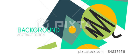Abstract background. Blocks, lines, triangles, circles composition. Techno or business concept for wallpaper, banner, background, landing page Abstract background. Blocks, lines, triangles, circles composition. Techno or business concept for wallpaper, banner, background, landing page 84837656