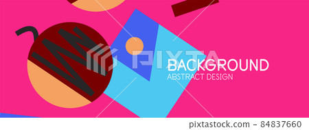 Abstract background. Blocks, lines, triangles, circles composition. Techno or business concept for wallpaper, banner, background, landing page Abstract background. Blocks, lines, triangles, circles composition. Techno or business concept for wallpaper, banner, background, landing page 84837660