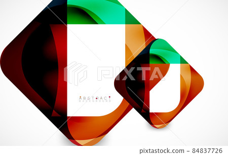 Minimal background. Abstract square shape with round corners created with wavy forms. Vector Illustration For Wallpaper, Banner, Background, Landing Page Minimal background. Abstract square shape with round corners created with wavy forms. Vector Illustration For Wallpaper, Banner, Background, Landing Page 84837726