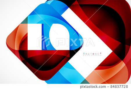 Minimal background. Abstract square shape with round corners created with wavy forms. Vector Illustration For Wallpaper, Banner, Background, Landing Page Minimal background. Abstract square shape with round corners created with wavy forms. Vector Illustration For Wallpaper, Banner, Background, Landing Page 84837728