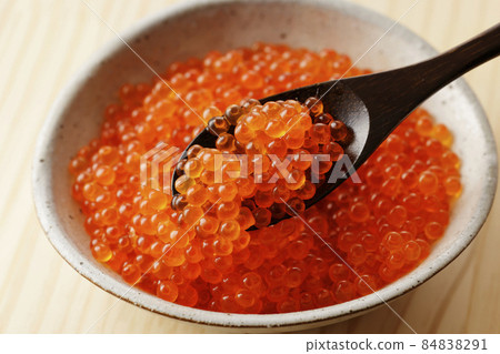 Soy sauce pickled in a spoon Soy sauce pickled in a spoon 84838291