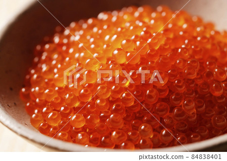 Salmon roe pickled in soy sauce that doesn't look delicious Salmon roe pickled in soy sauce that doesn't look delicious 84838401