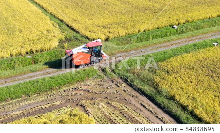 Self-driving large combine 84838695