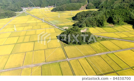 Aerial view of the countryside around Lake Inawashiro 3 Aerial view of the countryside around Lake Inawashiro 3 84838700