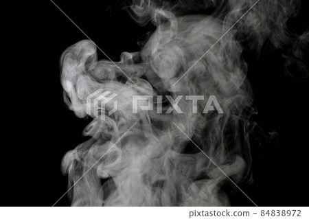 Steam, steam, steam, smoke, aerosols taken on a black background 84838972