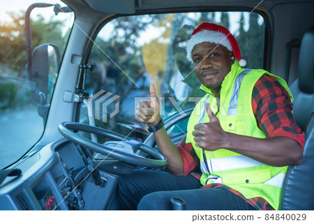 happy Smile Confidence Young Man Truck Driver In Business Long transport. happy Smile Confidence Young Man Truck Driver In Business Long transport. 84840029