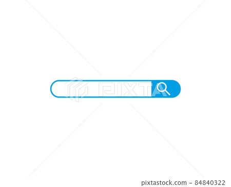 Search bar icon. Vector illustration. Flat design. Search bar icon. Vector illustration. Flat design. 84840322
