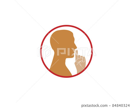 Mute, keep silence, silent icon. Vector illustration. Flat design. Mute, keep silence, silent icon. Vector illustration. Flat design. 84840324