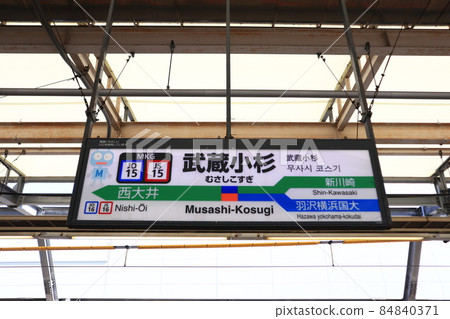 武藏小杉站（橫須賀線）站名顯示版Y字 84840371