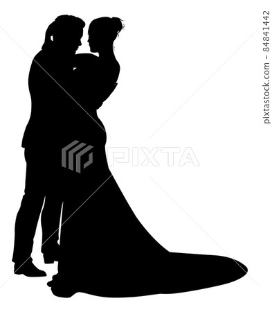 Bride And Groom Couple Wedding Dress Silhouettes Bride And Groom Couple Wedding Dress Silhouettes 84841442