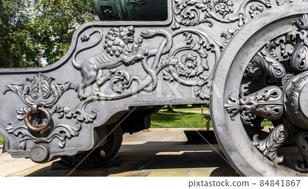 Detail of the carriage of the Tsar Cannon in Moscow Kremlin Detail of the carriage of the Tsar Cannon in Moscow Kremlin 84841867