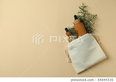 Eco friendly zero waste concept on beige background 84844316