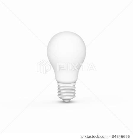 3D Rendering Blank Light Bulb isolated on white background 3D Rendering Blank Light Bulb isolated on white background 84846696