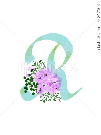 Initial flower alphabet R - Stock Illustration [84847568] - PIXTA