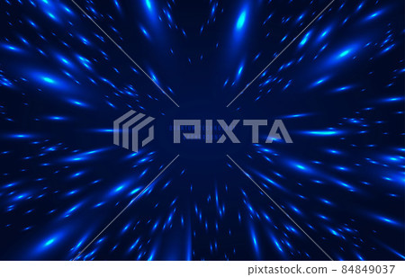 Abstract quantum science of blue glitter technology template. 84849037