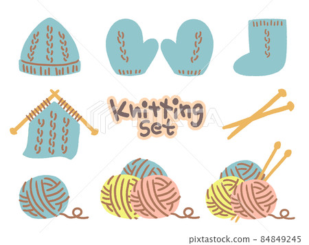 插圖素材：紗球/針織套裝 84849245