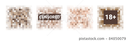 Censored pixel bar set. Nudity skin or sensitive text adult content cover. Censored picture vector illustration. Censored pixel bar set. Nudity skin or sensitive text adult content cover. Censored picture vector illustration. 84850079