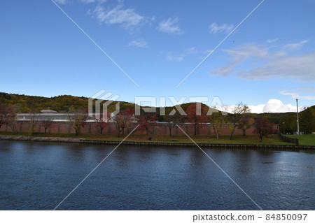 Abashiri River in autumn sunny Hokkaido Abashiri River in autumn sunny Hokkaido 84850097