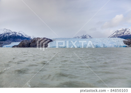 Picture of glacier grey in the Torres del Paine national park in Patagonoa 84850103