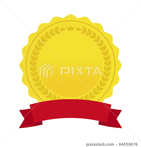 Medal gold ribbon 84850676