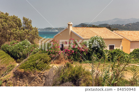 Typical residential house in Sidari, Corfu island, Greece, 84850948