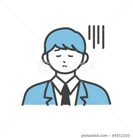 一個穿著陰天制服的男孩的插圖素材 84852203