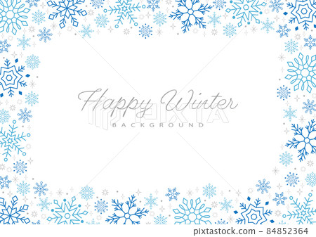 Card design template material decorated with snowflakes 84852364
