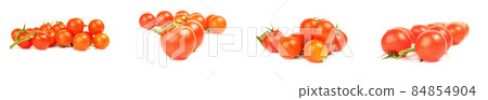 Collection of tomatoes isolated on a white background with clipping path Collection of tomatoes isolated on a white background with clipping path 84854904