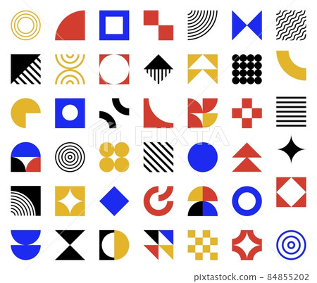 Bauhaus forms. Modern shapes collection. Abstract vector geometry figures 84855202