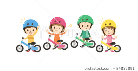享受自行車的孩子 享受自行車的孩子 84855891