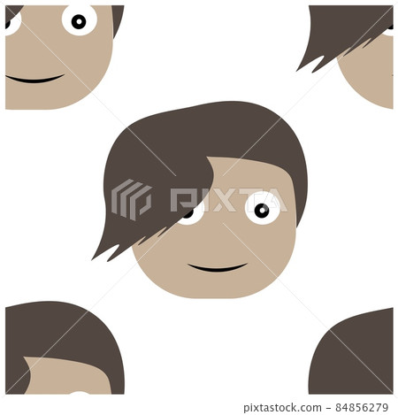 Modern face, great design for any purposes. Cartoon people vector illustration. Beauty face 84856279