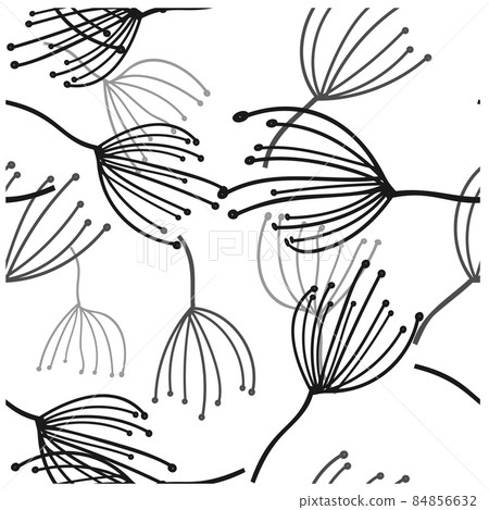 Dandelion in abstract style on soft background. Seamless pattern abstract design. Vintage dandelion Dandelion in abstract style on soft background. Seamless pattern abstract design. Vintage dandelion 84856632