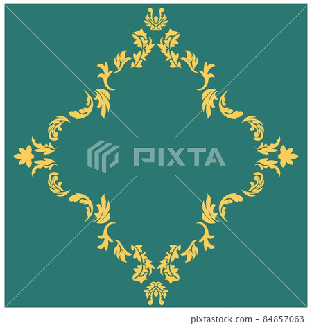 Beautiful cartoon illustration with damask pattern. Vector vintage damask pattern design. Vintage Beautiful cartoon illustration with damask pattern. Vector vintage damask pattern design. Vintage 84857063