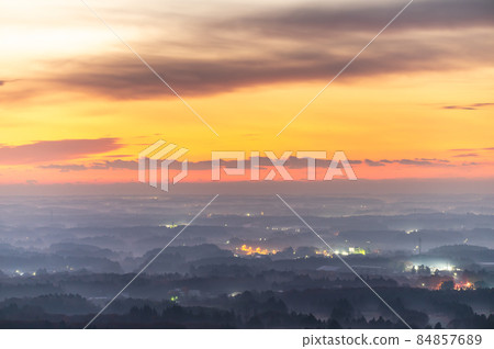 Morning in Kasumigaura City, Ibaraki Prefecture, Mitsuishi Forest Park 84857689