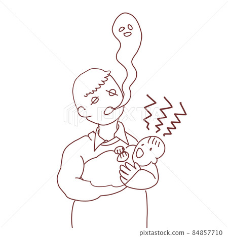 Dad tired from childcare Dad tired from childcare 84857710