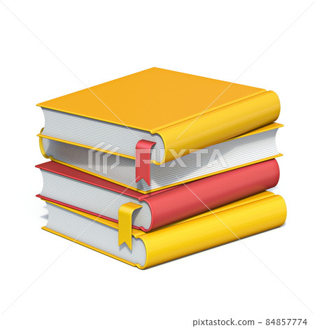 Yellow books and one red 3D Yellow books and one red 3D 84857774