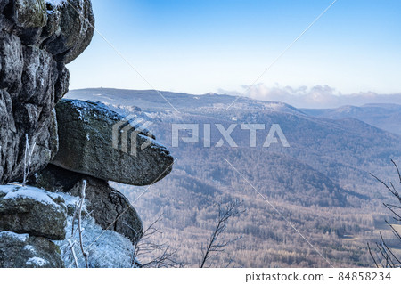 Northern slopes of Jizera Mountains beech forest 84858234