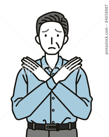 做手勢的老人 84858987
