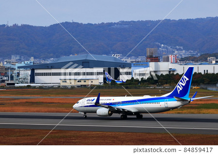 Osaka International Airport ANA Airplane Takeoff Ready Sky Park 84859417