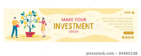 Business Investment Banner Template Flat Design... - Stock Illustration ...