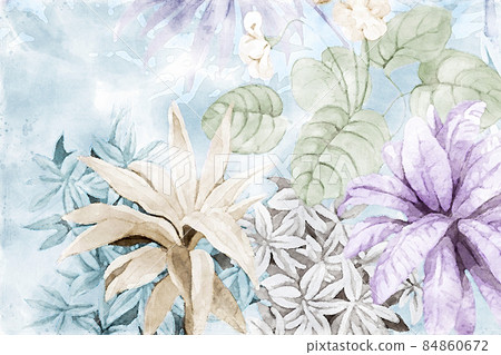 Beautiful abstract flower and bouquet illustration Beautiful abstract flower and bouquet illustration 84860672