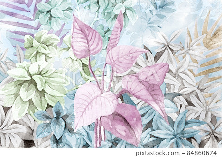 Beautiful abstract flower and bouquet illustration Beautiful abstract flower and bouquet illustration 84860674