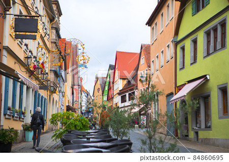 Rothenburg, fairy tale town, open-air cafes, Roten Bulku, おとぎ語の町, 屋外カフェ, Outdoor cafe, 84860695