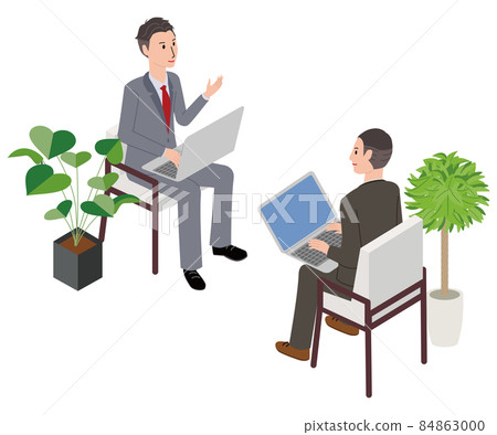 沒有 PC 桌的等距辦公室會議 沒有 PC 桌的等距辦公室會議 84863000