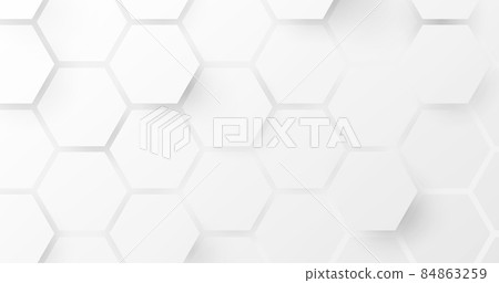 Abstract 3D white, and grey geometric hexagon background. Futuristic technology digital hi tech concept background Abstract 3D white, and grey geometric hexagon background. Futuristic technology digital hi tech concept background 84863259