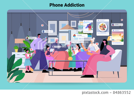 bloggers sharing photos at social networks men women making posts for followers social media addiction concept bloggers sharing photos at social networks men women making posts for followers social media addiction concept 84863552