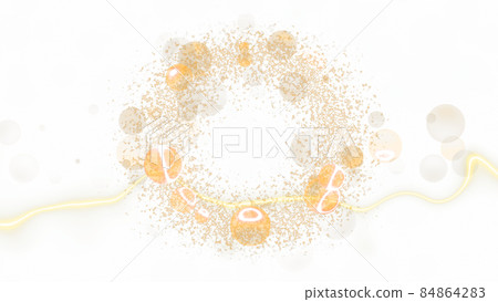 CG particles background of light balls and lines with a copy space in the center CG particles background of light balls and lines with a copy space in the center 84864283