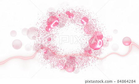 CG particles background of light balls and lines with a copy space in the center CG particles background of light balls and lines with a copy space in the center 84864284