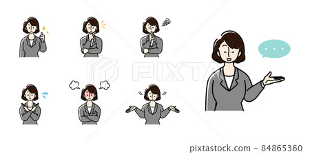 各種姿勢的女商人（7種套裝）② 84865360